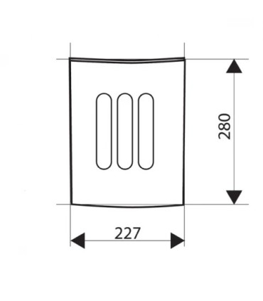 Ko09_Kafel środkowy z wywietrznikiem  280 x 227  R-370