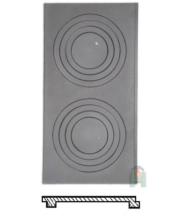Płyta żeliwna H2606, kuchenna P6 650x385