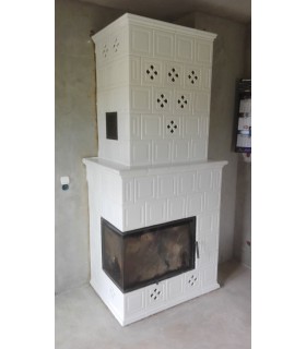 Realizacja kominka kaflowego z płaszczem wodnym w Sulęczynie