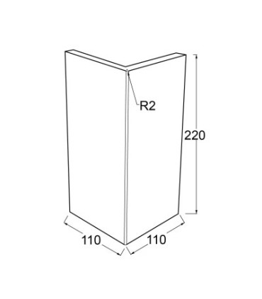 Dw12 Kafel narożny ostry