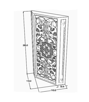 V06 Kafel środkowy z wywietrznikiem  280 x 220