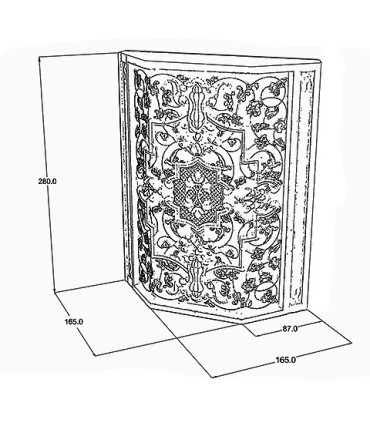 V11 Kafel narożny łamany  280 x 165 x 165