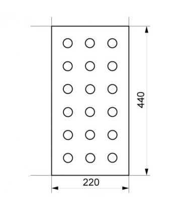 F05 Kafel środkowy z wywietrznikiem "1"  440 x 220 x 50
