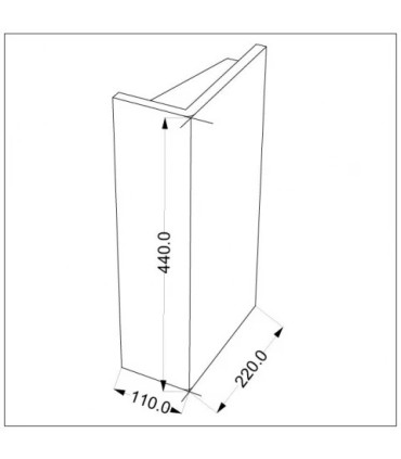 F06 Kafel narożny "L"   440 x 220 x 110