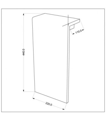 F07 Kafel narożny "L" typ II  440 x 220 x 110