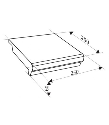 K01/1 Półka środkowa 250 x 250 x 60