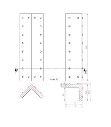 Gm04 Kafel wieńczący  660 x 110 x 110