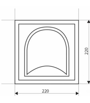 Kb01 Kafel środkowy  220 x 220 x 50
